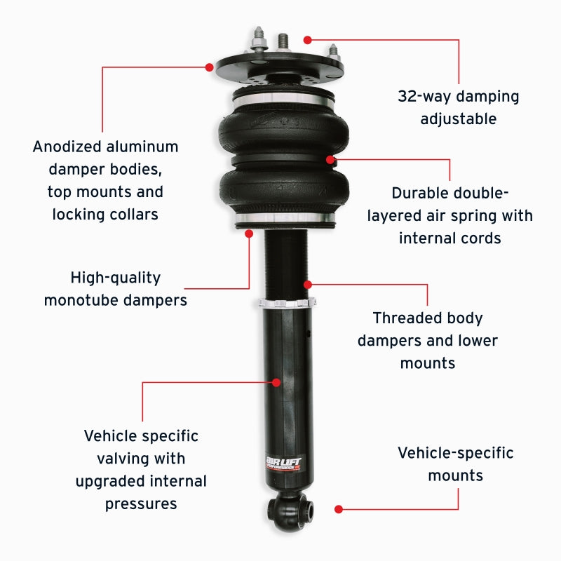 Air Lift Performance Front Air Suspension Kit for Lexus LS400 (1989-2000) – Part Number 76016