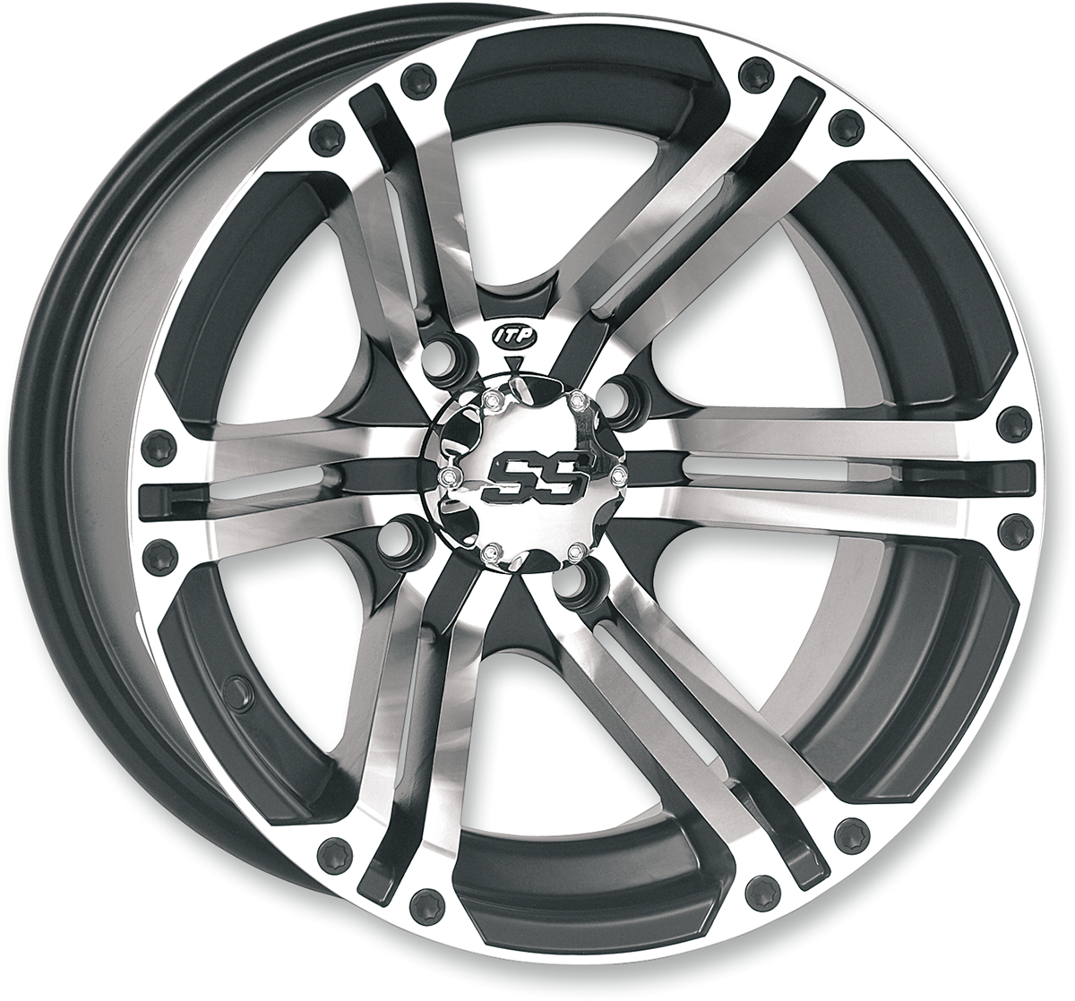 ITP Wheel - SS212 - Rear - Machined Black - 14x8 - 4/110 - 3+5 1428373404B