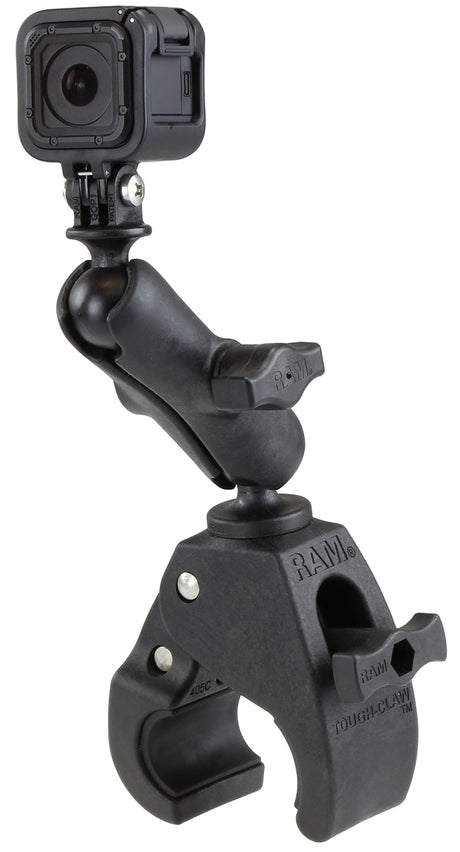 RAM Unpkd Ram Tough Claw with GoPro Base - Universal Vehicle Mount for Action Cameras