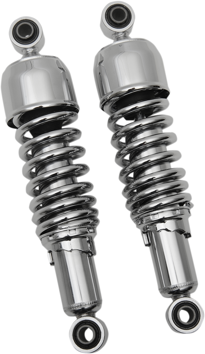 Drag Specialties C16-0124 Replacement Shock Absorbers for Harley-Davidson with 11-inch Length - Chrome