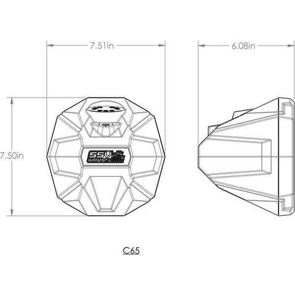 Polaris RZR Pro / Turbo R Ride Command 6.5" Cage Mount Plug-&-Play Speaker Pods | SSV Works