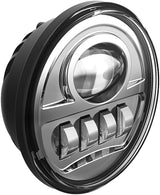 PATHFINDER 4.5-inch Modern LED Passing Lamps Kit for Harley Davidson Motorcycles - Chrome Finish