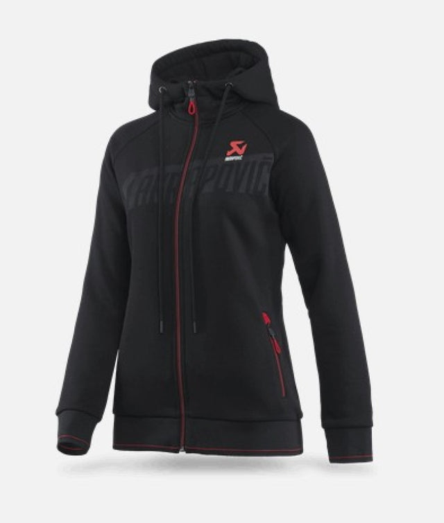 Akrapovic Women's Corpo Zip Hoodie Black - Small