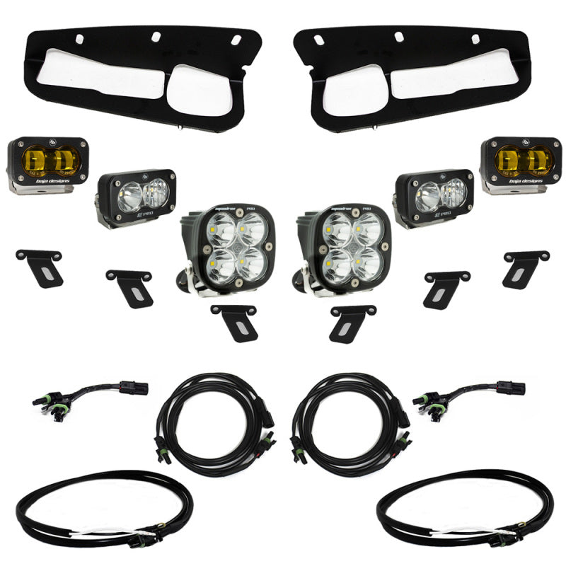 Baja Designs 448179 SAE Pro Fog Pocket Light Kit for Ford Bronco (2021-2022) with Steel Bumper, Amber Lens