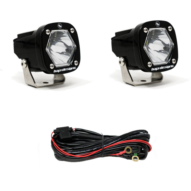 Baja Designs S1 Spot LED Light Pair with Mounting Brackets - High-Performance Automotive Lighting