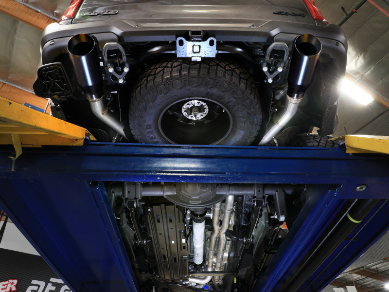 aFe Vulcan Series 3-Inch to 3-1/2-Inch Stainless Steel Cat-Back Exhaust System with Black Tips for Dodge RAM 1500 2025 with 3.0L Turbo Diesel