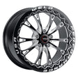 Weld S908 18x10 Belmont Drag Beadlock Wheel - Gloss Black Finish, 5x114.3 Bolt Pattern, ET30 Offset