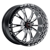 Weld S908 18x10 Belmont Drag Beadlock Wheel - Gloss Black Finish, 5x114.3 Bolt Pattern, ET30 Offset