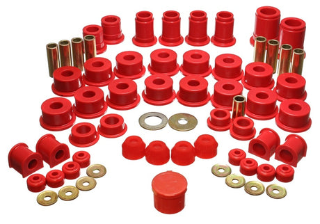 Energy Suspension Hyper-Flex Master Bushing Set for 1990-1995 Toyota 4Runner – Red Polyurethane Performance Components