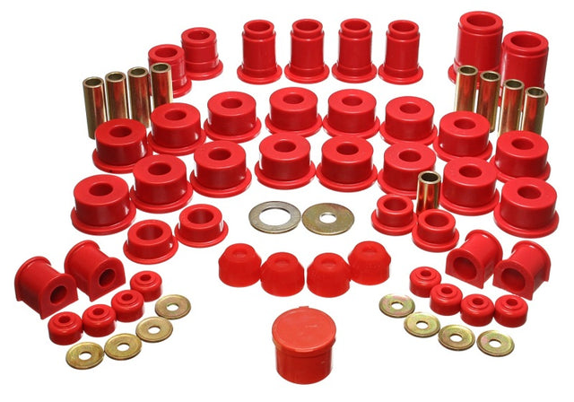 Energy Suspension Hyper-Flex Master Bushing Set for 1990-1995 Toyota 4Runner – Red Polyurethane Performance Components