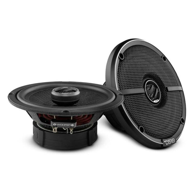 DS18 ZXI-654 6.5-inch 80W RMS 4-Ohm 2-Way Coaxial Car Speakers with Kevlar Cones for Automotive Audio
