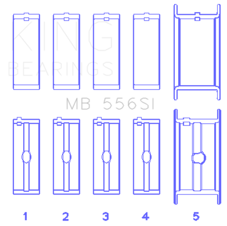 King Engine Bearings Chevrolet 396/400/427/502 (Undersize 0.10in) SI-Series Main Bearing Set