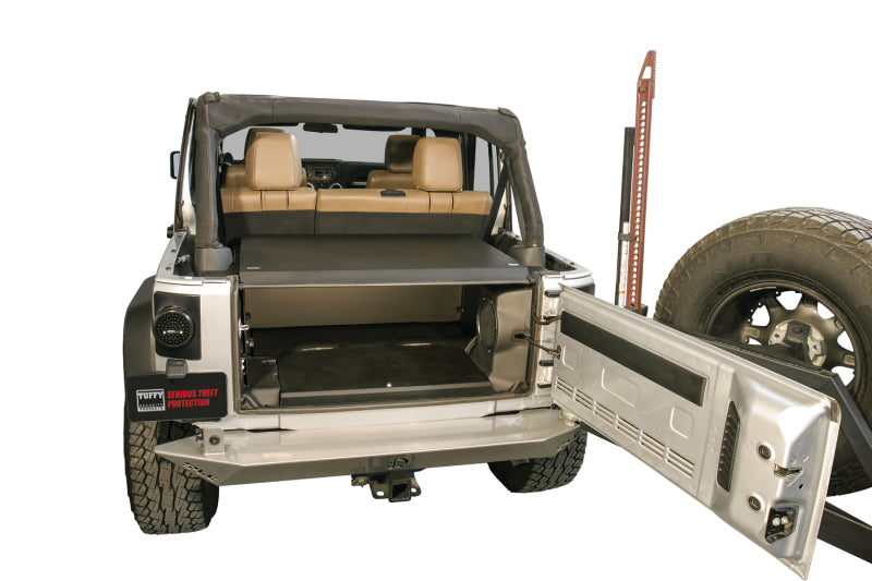 Tuffy Products Deluxe Security Deck Enclosure for 2011-2018 Jeep Wrangler JK - Black