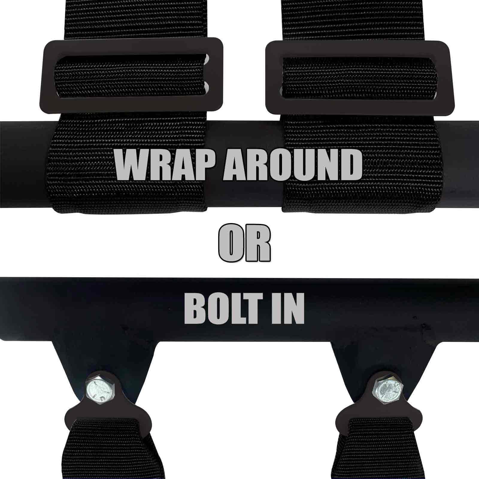 3" 4-Point Harness Seat Belt with Push Button Release | 50 Caliber Racing