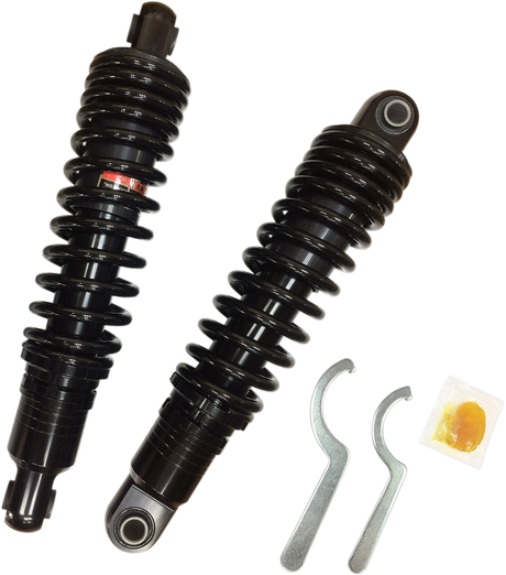 Drag Specialties Shocks Premium Ride-Height Adjustable 13-Inch Heavy Duty Black C16-0154HB for Harley-Davidson Touring Models