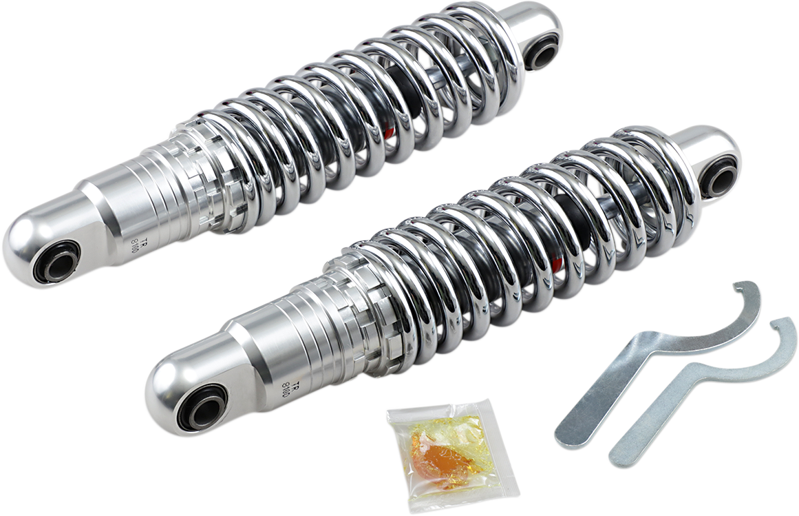 Drag Specialties C16-0156H Premium 12-Inch Ride-Height Adjustable Heavy Duty Shocks for Harley-Davidson Motorcycles