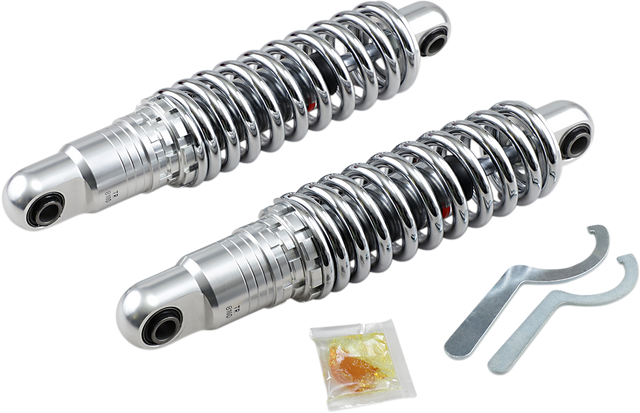 Drag Specialties C16-0156H Premium 12-Inch Ride-Height Adjustable Heavy Duty Shocks for Harley-Davidson Motorcycles