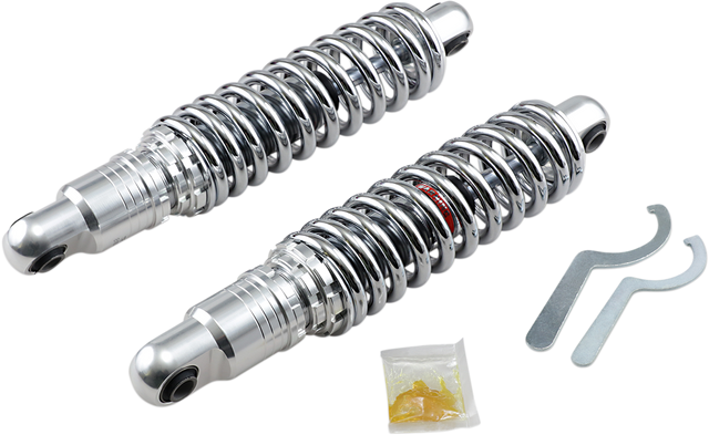 Drag Specialties Shocks Premium Ride-Height Adjustable 13-Inch Heavy Duty Chrome C16-0157H for Harley-Davidson Touring and Softail Models