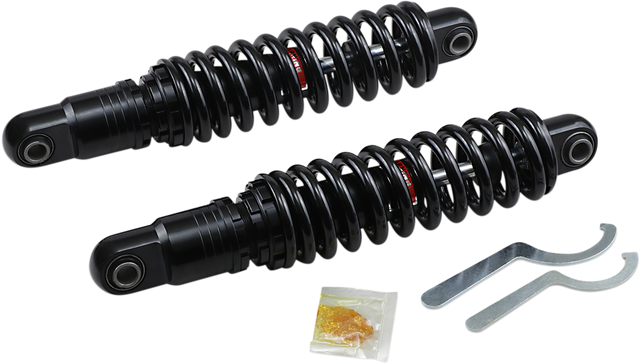 DRAG SPECIALTIES SHOCKS Premium Ride-Height Adjustable Shocks for Harley-Davidson - 13 Inch - Black - Heavy Duty - C16-0157HB