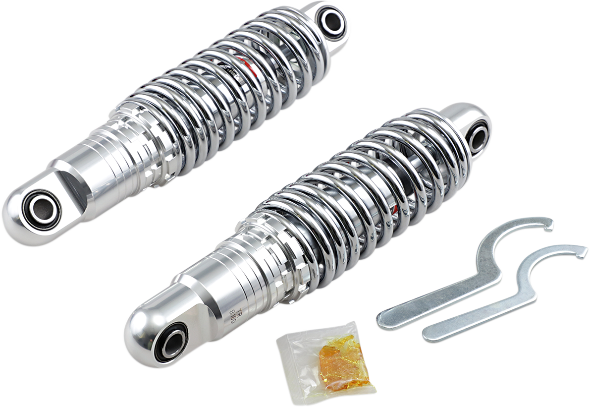 DRAG SPECIALTIES SHOCKS Premium Ride-Height Adjustable Shocks - 11 inch - Heavy Duty - Chrome C16-0160H for Harley-Davidson Touring Models