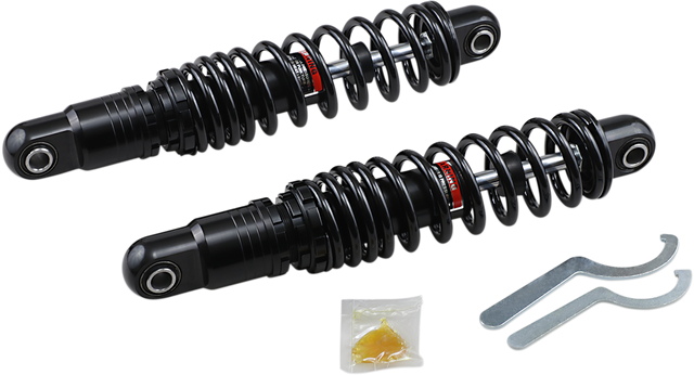 Drag Specialties C16-0163HB Premium Ride-Height Adjustable Heavy Duty Shocks for Harley-Davidson Motorcycles, 13 Inches, Black