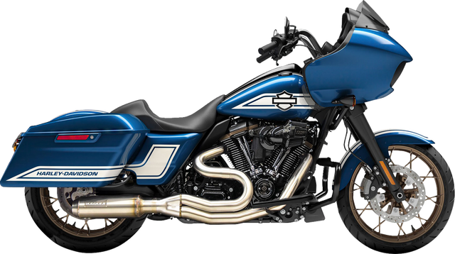 BASSANI XHAUST 2-into-1 Mid-Length Exhaust System with Super Bike Muffler - Stainless Steel - 49-State 1F98SSE