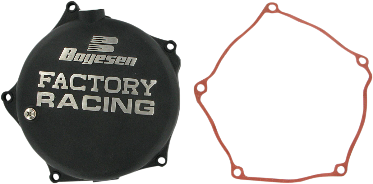 BOYESEN Clutch Cover CC-17B for Kawasaki and Suzuki - Black Race Performance Upgrade