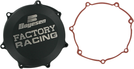 BOYESEN Yamaha CC-38AB Black Clutch Cover - Lightweight Performance Upgrade for Yamaha Motorcycles