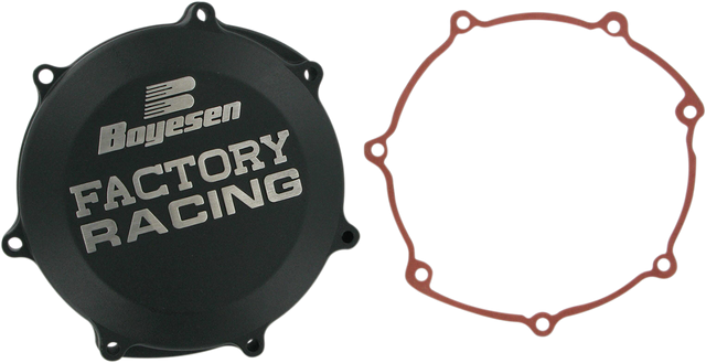 BOYESEN Yamaha CC-38AB Black Clutch Cover - Lightweight Performance Upgrade for Yamaha Motorcycles