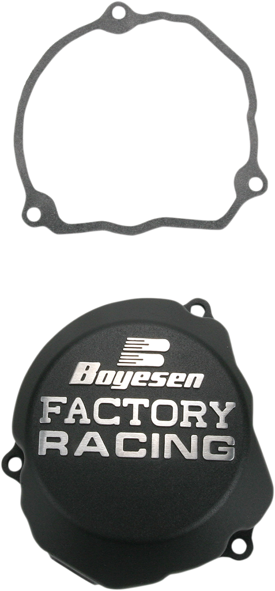 Boyesen SC-46B Ignition Cover for Husqvarna and KTM - Black Aluminum Engine Cover