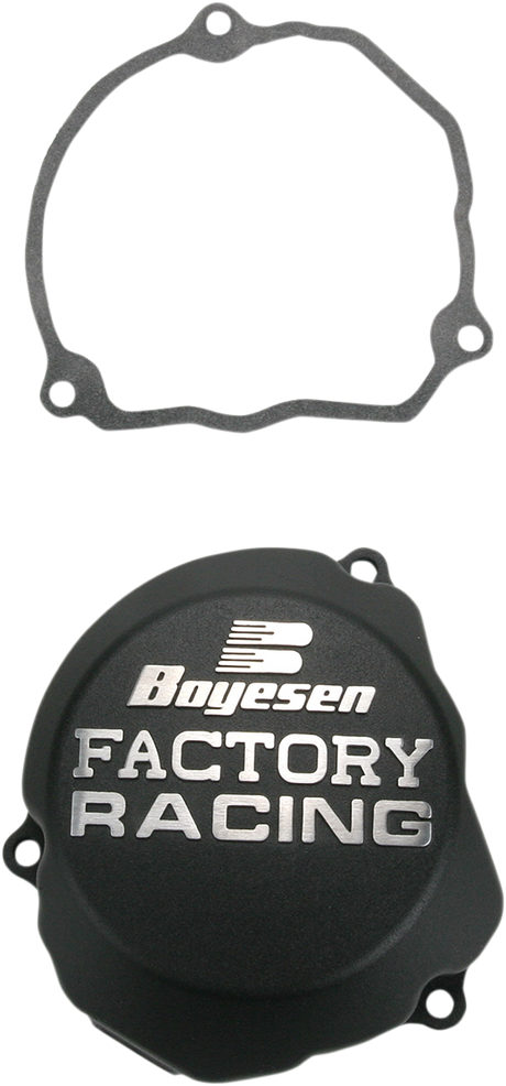 Boyesen SC-46B Ignition Cover for Husqvarna and KTM - Black Aluminum Engine Cover