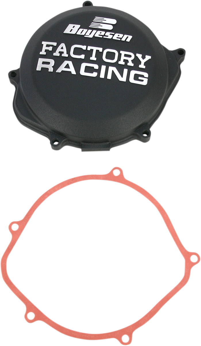 BOYESEN Clutch Cover for Honda CC-06AB - Black Finish for Honda CRF250R, CRF450R, CRF450X, and CRF250X