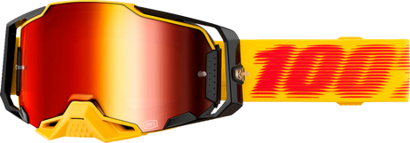 100% Armega Tetsu Goggle with Red Mirror Lens – Impact-Resistant Sport Eyewear for Motocross and Off-Road Vehicles