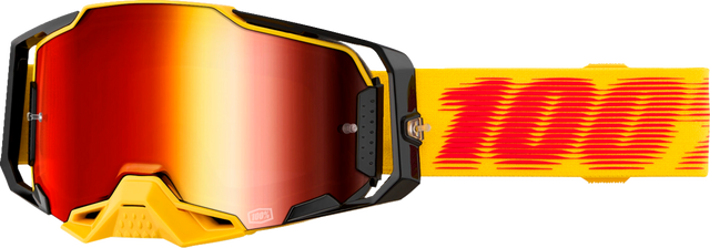 100% Armega Tetsu Goggle with Red Mirror Lens – Impact-Resistant Sport Eyewear for Motocross and Off-Road Vehicles