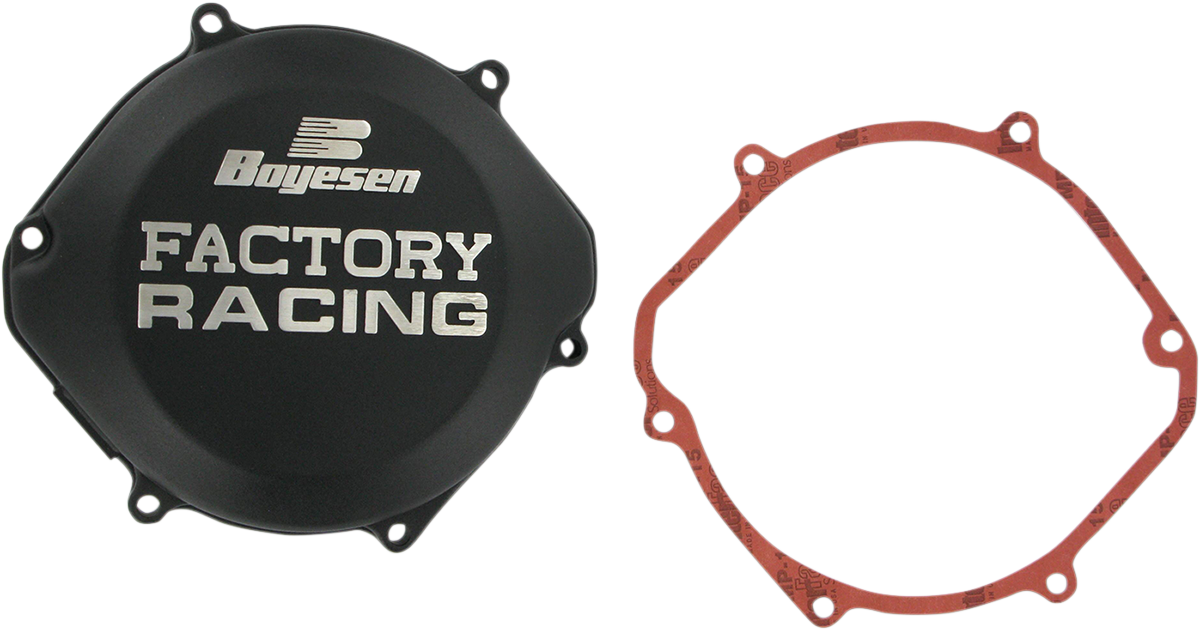 Boyesen Clutch Cover Black for Honda CC02B - Enhanced Race Performance and Durability