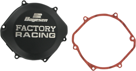 Boyesen Clutch Cover Black for Honda CC02B - Enhanced Race Performance and Durability