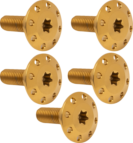 ARLEN NESS Bolt Kit - Holeshot/Front/Floating/Brake Rotor - Spoke Mount - Gold - 5 Pack 300-908