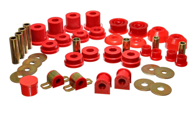 Energy Suspension 8.18110R Hyper-Flex Master Bushing Set for 2005-2007 Scion tC – Red Performance Polyurethane