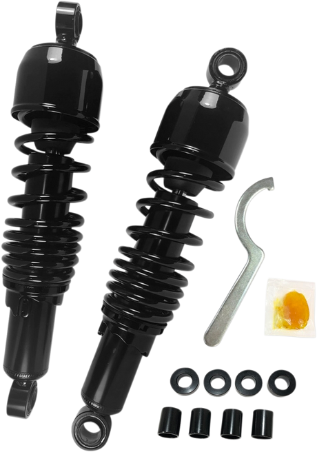 Drag Specialties Shocks Replacement Shock Absorbers - 12.5 Inch Black C16-0132NUGB for Harley-Davidson Touring Models