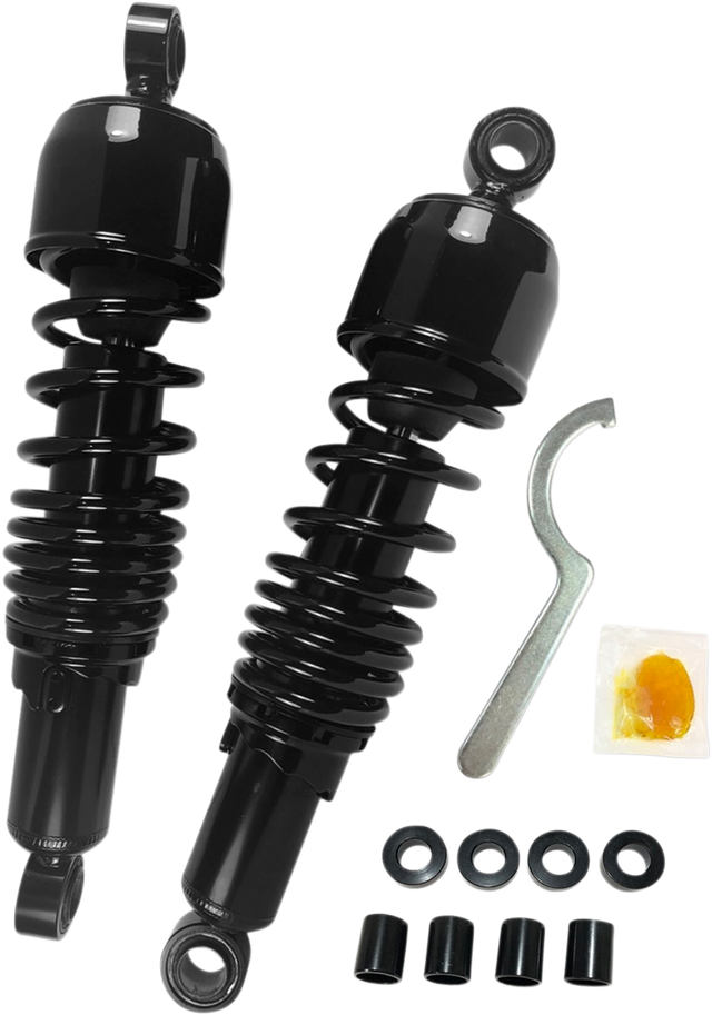 Drag Specialties Shocks Replacement Shock Absorbers - 12.5 Inch Black C16-0132NUGB for Harley-Davidson Touring Models