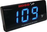 KOSO BA024B11 Super Slim Blue Display Temperature Gauge for Motorcycle and ATV