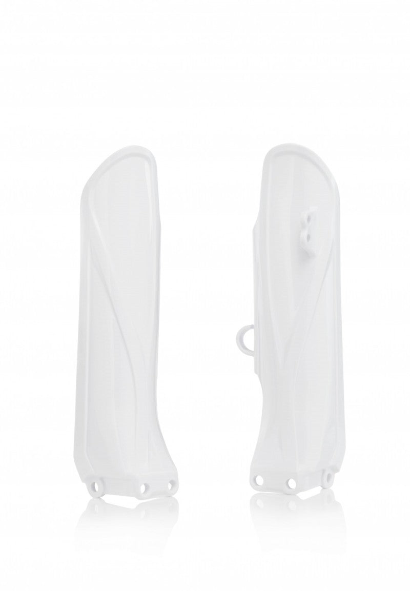 Acerbis 2742650002 Yamaha YZ85 Lower Fork Cover Set - White, Fits 2019-2024 Models