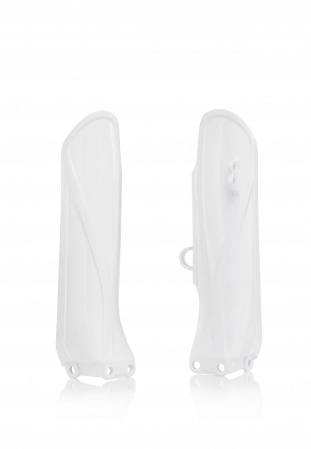 Acerbis 2742650002 Yamaha YZ85 Lower Fork Cover Set - White, Fits 2019-2024 Models
