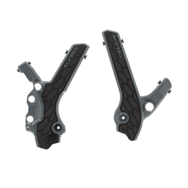 Acerbis 2983341019 X-Grip Frame Guards for Suzuki DRZ400E/S/SM - Gray/Black