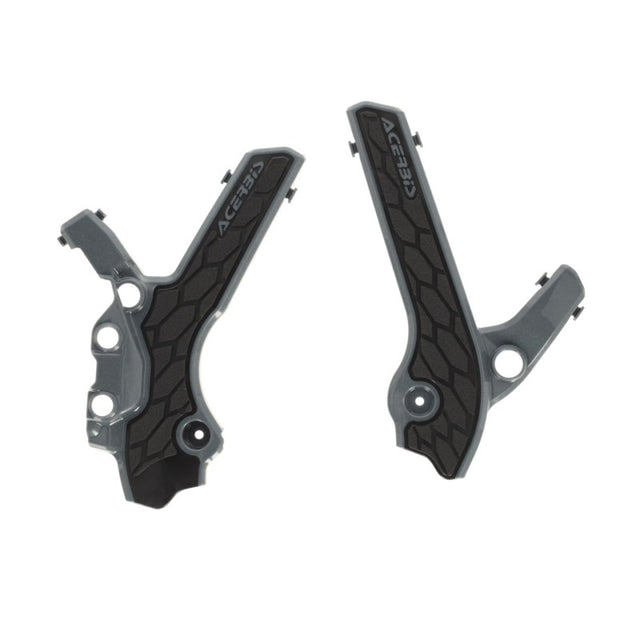 Acerbis 2983341019 X-Grip Frame Guards for Suzuki DRZ400E/S/SM - Gray/Black