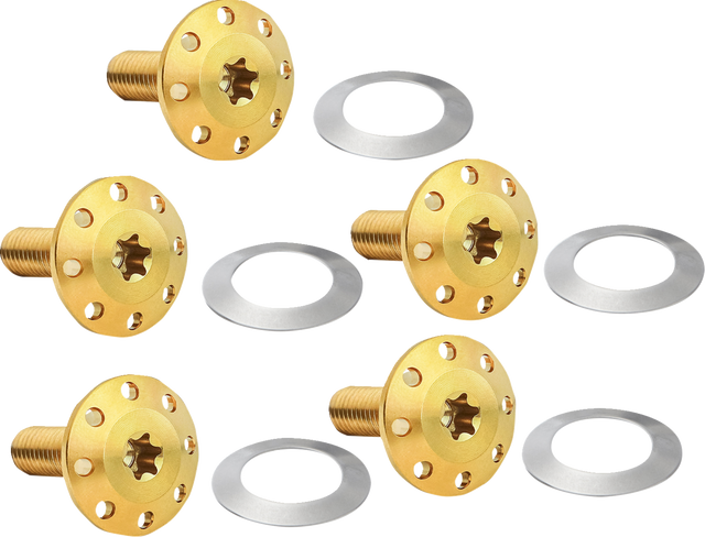 ARLEN NESS Bolt Kit - Holeshot/Front/Floating/Brake Rotor - Spoke Mount - Gold - 5 Pack 300-916