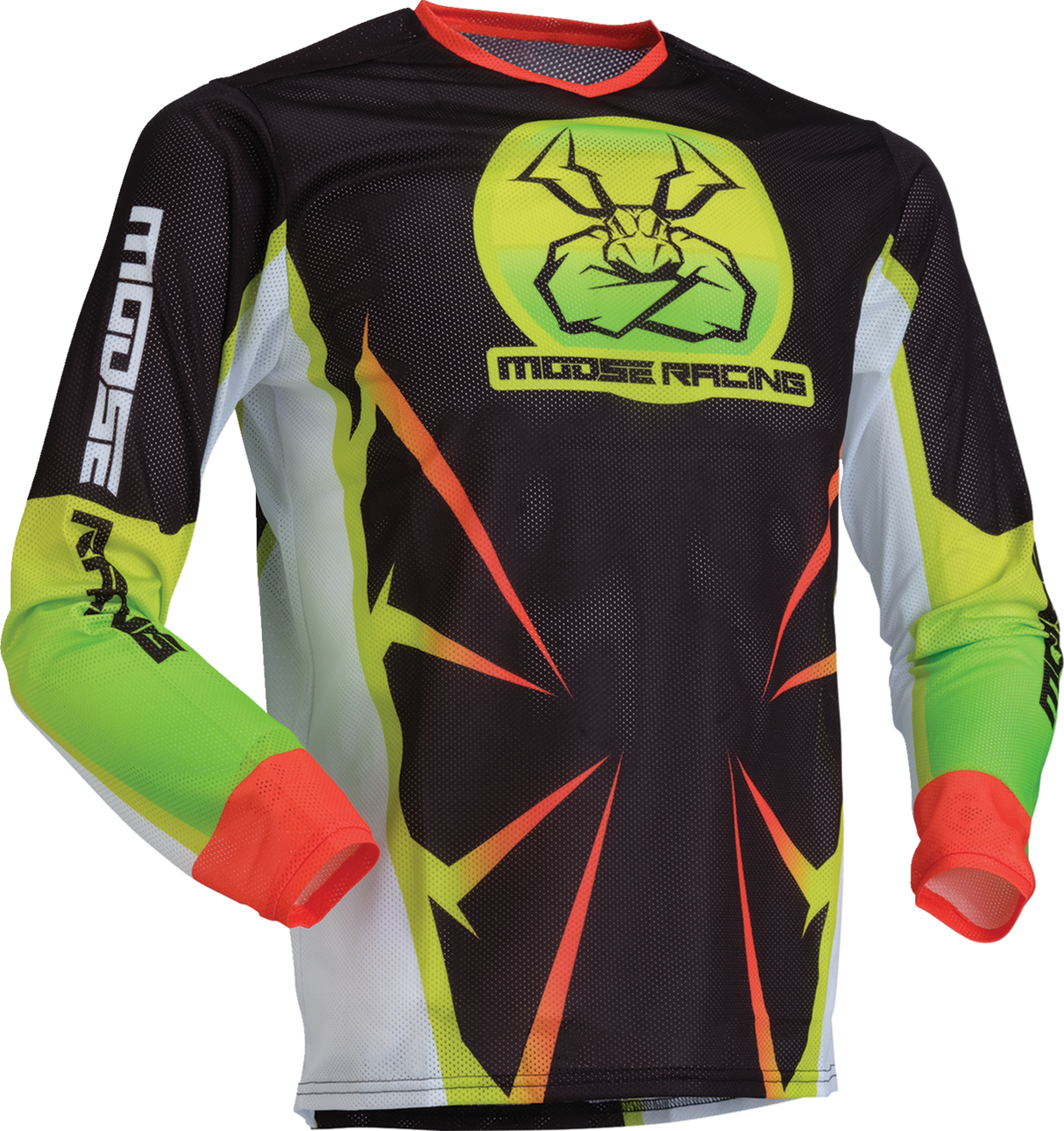 Moose Offroad Youth Agroid Mesh Jersey - Hi-Viz/Black, XL, Fits Most Off-Road Vehicles