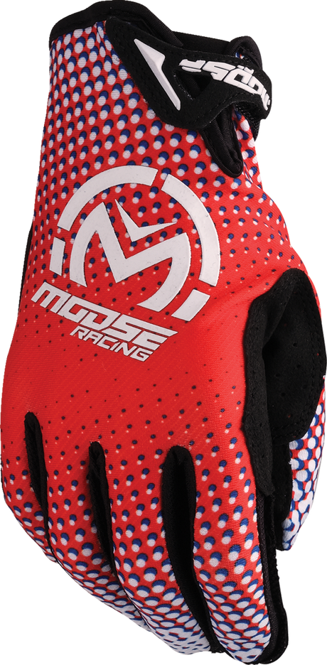 MOOSE OFFROAD SX1™ Gloves - Red/White/Blue - Medium 3330-8061