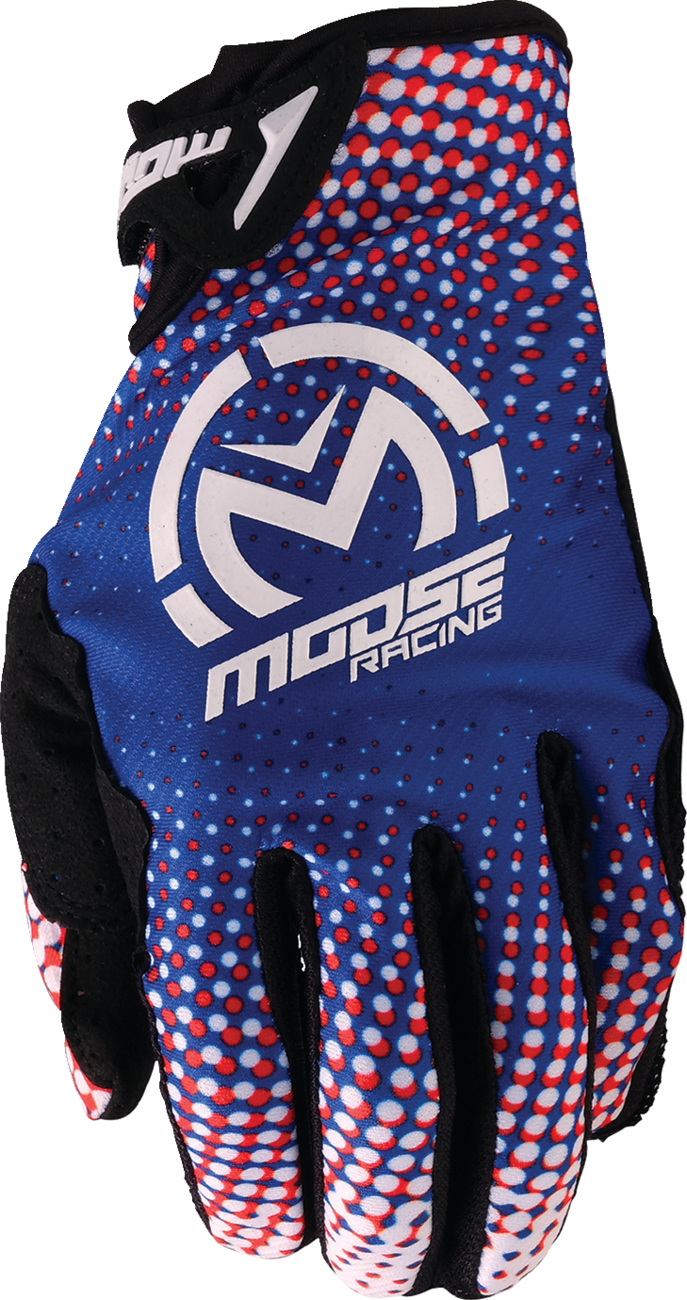MOOSE OFFROAD SX1™ Gloves - Red/White/Blue - Medium 3330-8061