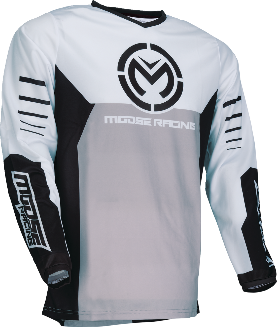MOOSE OFFROAD Qualifier® Jersey Black/White 5XL - Durable Polyester, Performance Cuffs, Pro-Rider Tested for Off-Road Vehicles
